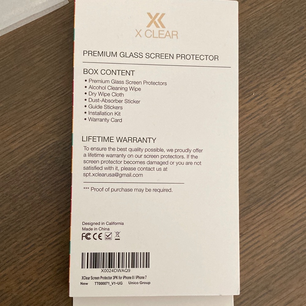 Premium Glass Screen Protector for iPhone 7 or 8